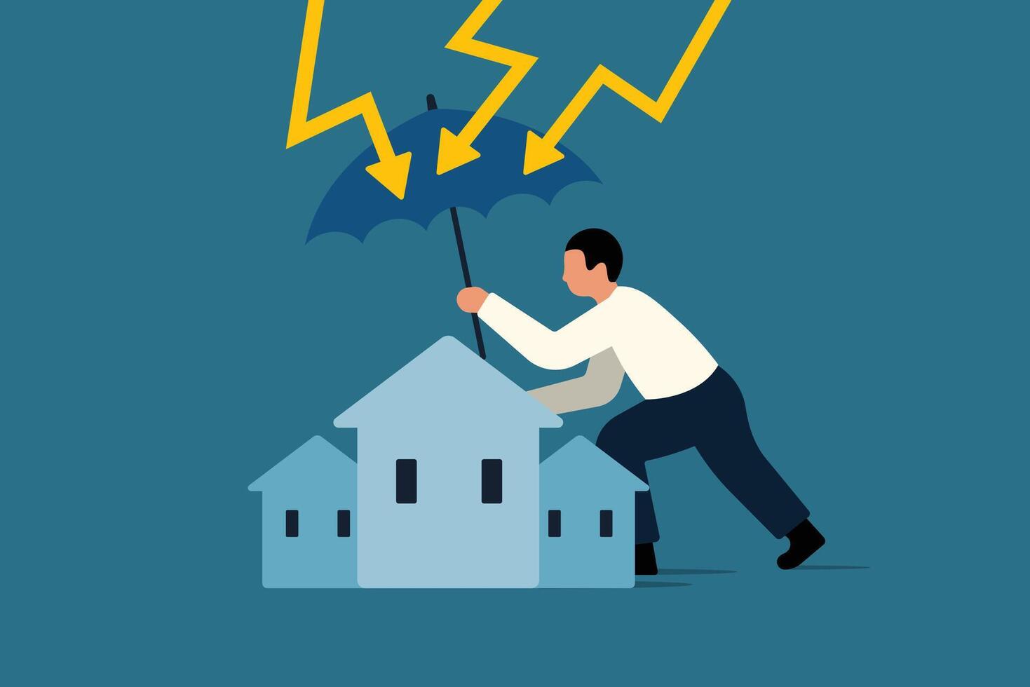 Housing Market Crash. vector