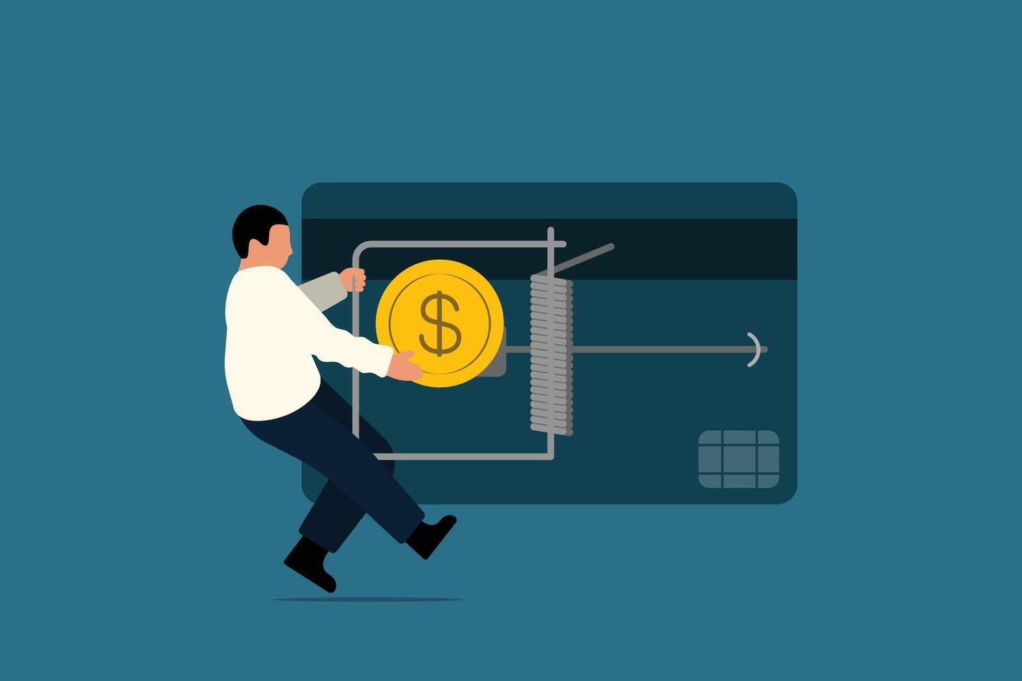Credit card debt. vector