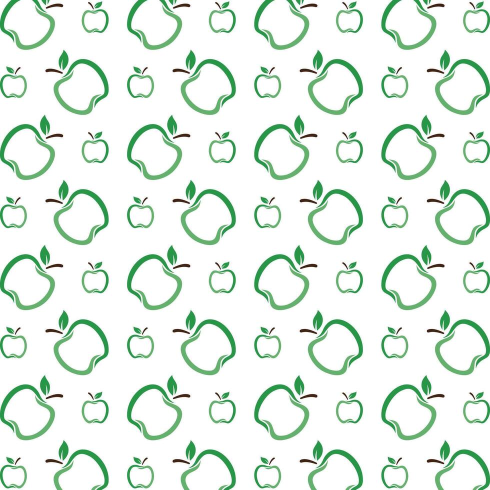 Green apple especial trendy multicolor repeating pattern illustration background design vector