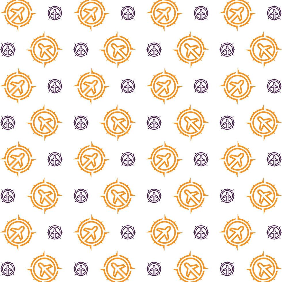 Compass glorious trendy multicolor repeating pattern illustration background design vector