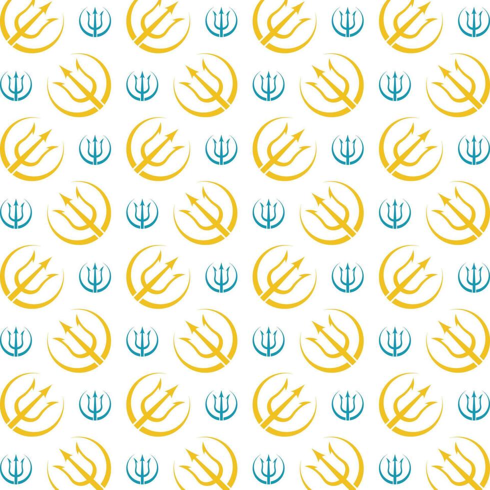 Trident especial trendy multicolor repeating pattern illustration background design vector