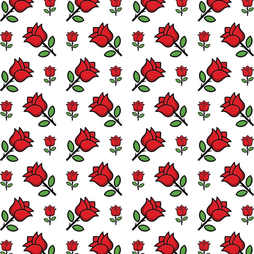 Rose flower especial trendy multicolor repeating pattern illustration background design vector