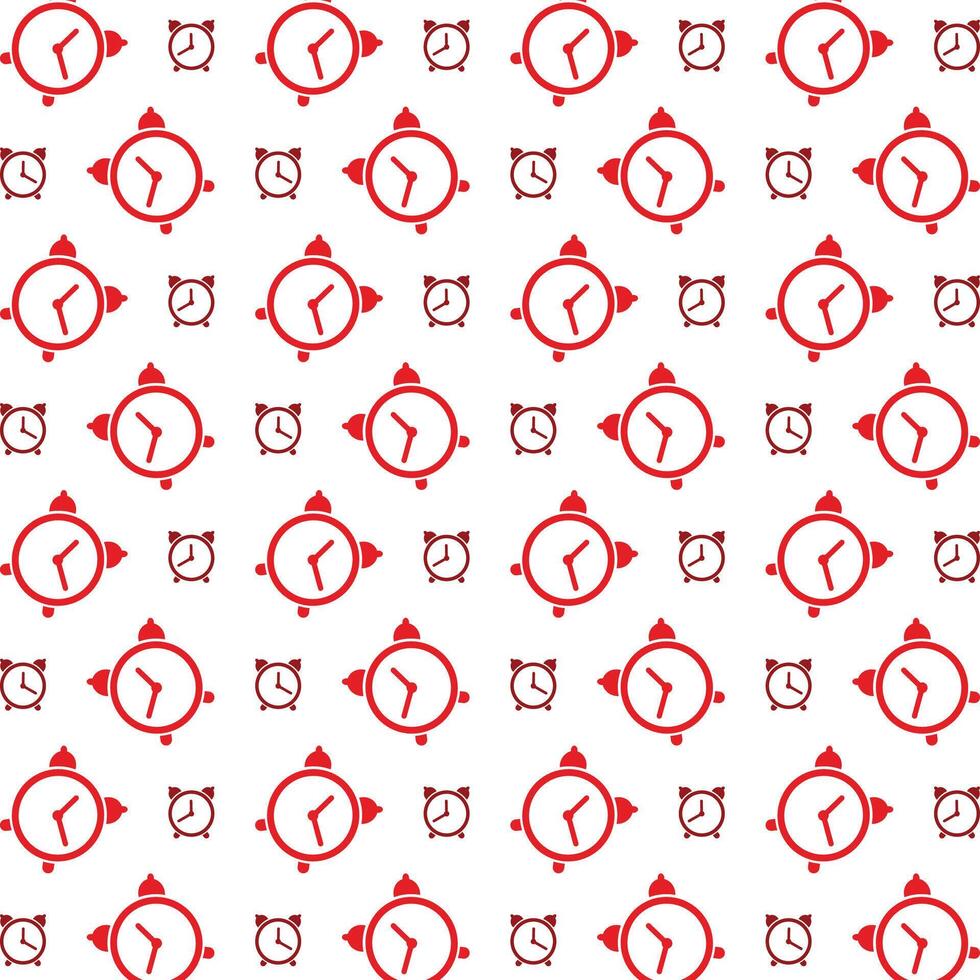 Alarm clock especial trendy multicolor repeating pattern illustration background design vector
