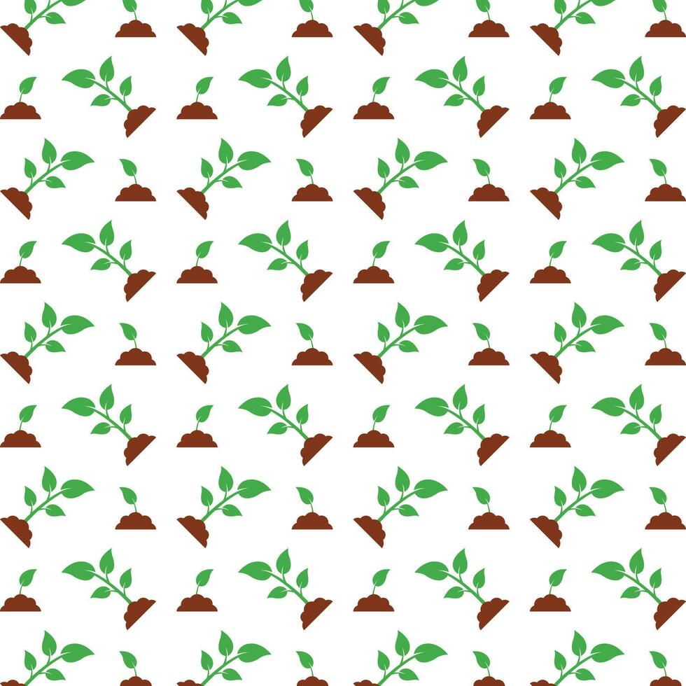 Plant growth famous trendy multicolor repeating pattern illustration design vector