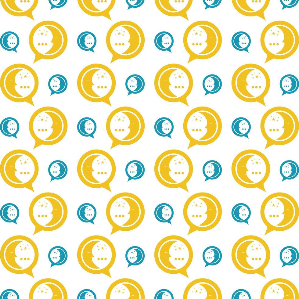 Nightchat especial trendy multicolor repeating pattern illustration background design vector
