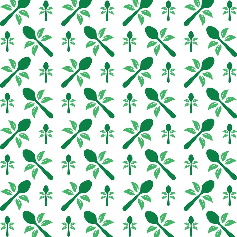 Spoon leaf glorious trendy multicolor repeating pattern illustration background design vector