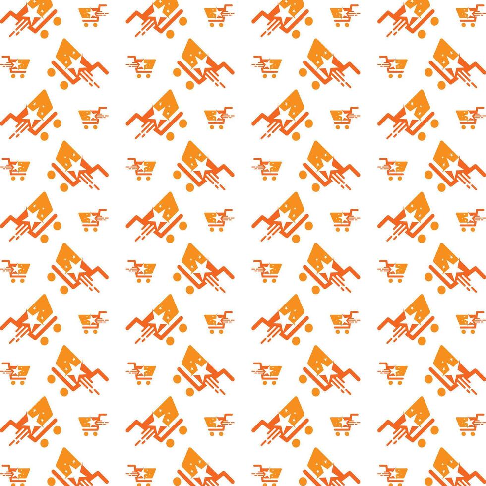 Star cart weird trendy multicolor repeating pattern illustration background design vector