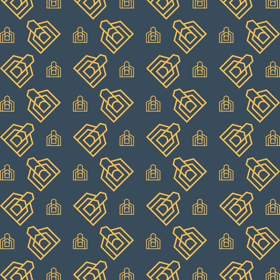 Real estate famous trendy multicolor repeating pattern illustration design vector