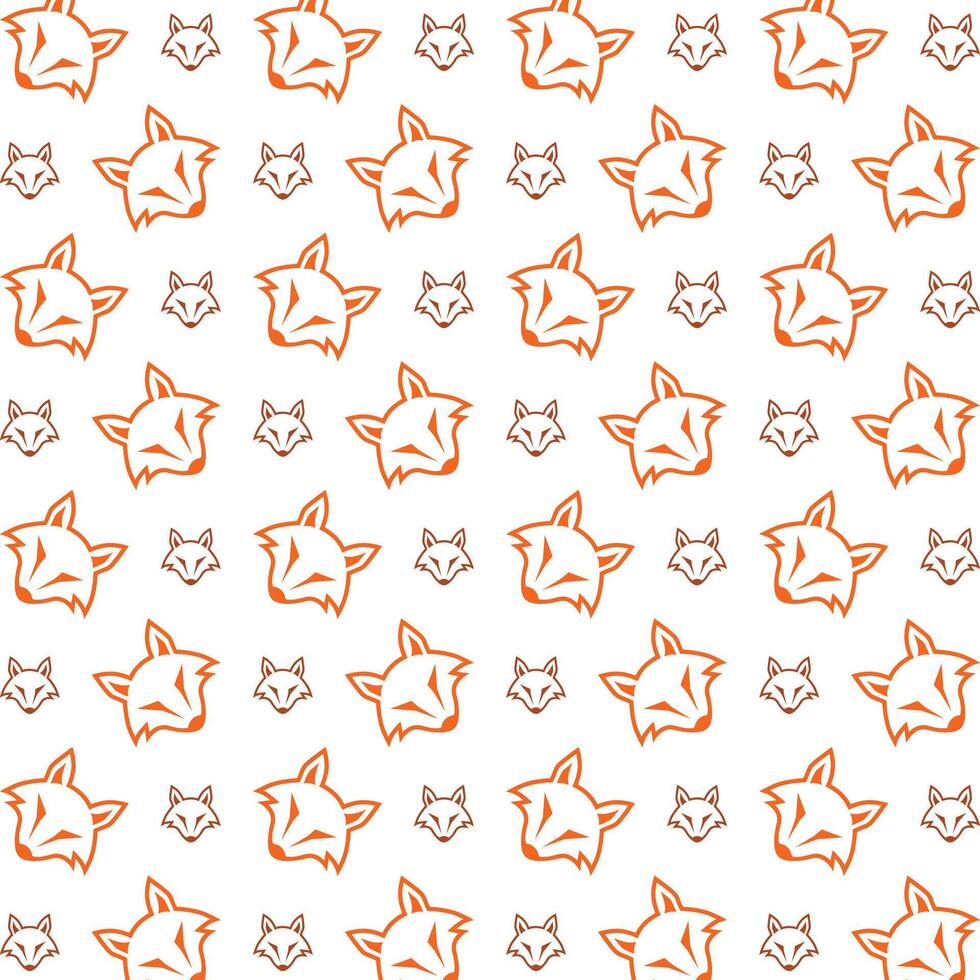 Fox head especial trendy multicolor repeating pattern illustration background design vector