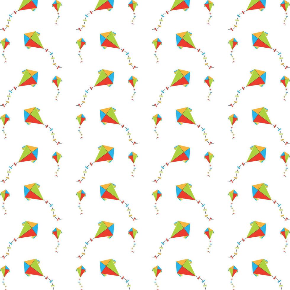 Kite famous trendy multicolor repeating pattern illustration design vector