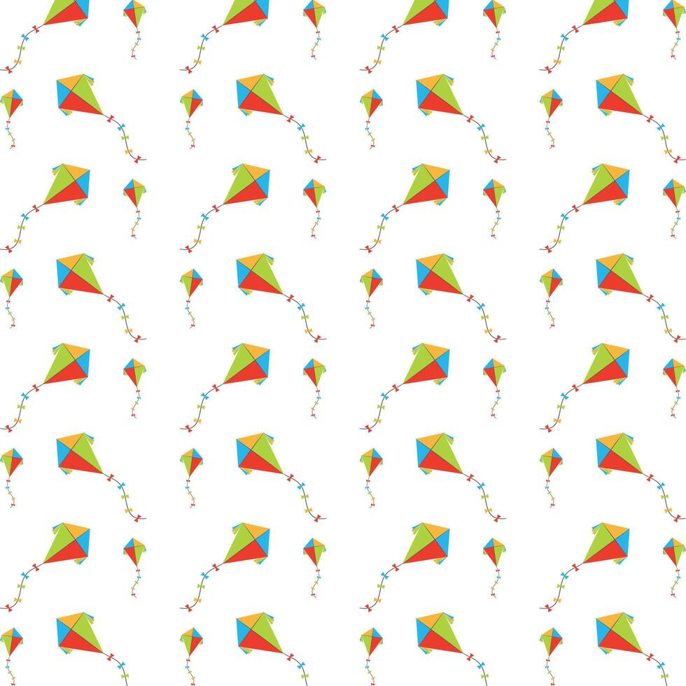 Kite famous trendy multicolor repeating pattern illustration design vector