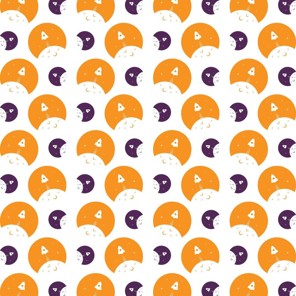 Rocket glorious trendy multicolor repeating pattern illustration background design vector