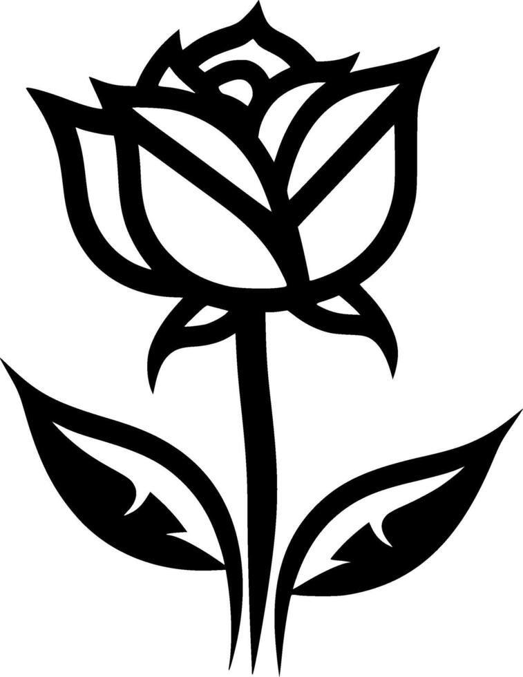 Flower, Black and White illustration vector