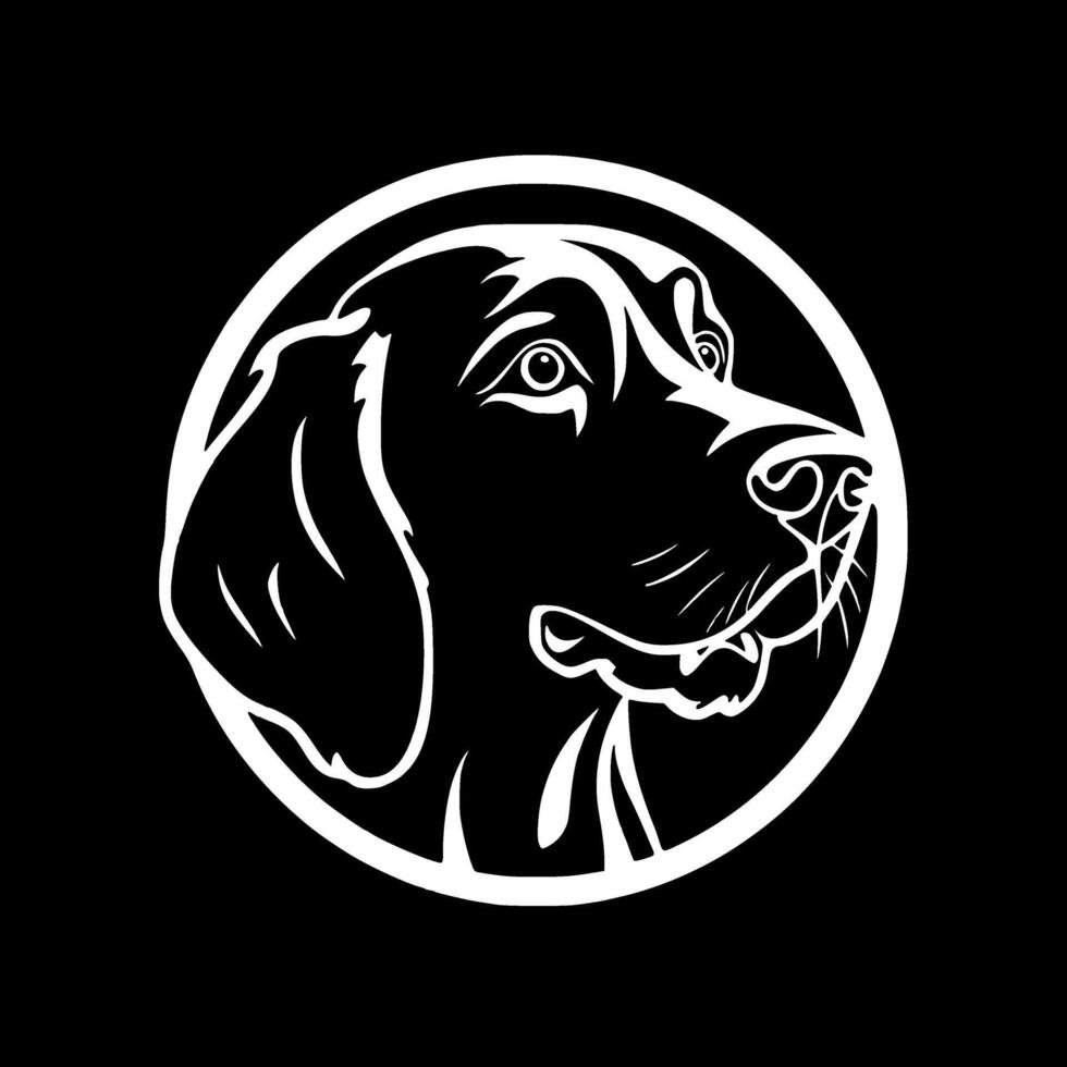 Labrador perdiguero - minimalista y plano logo - ilustración vector