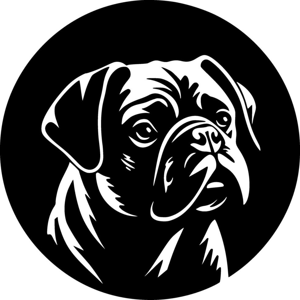 Pug - Minimalist and Flat Logo - illustration vector