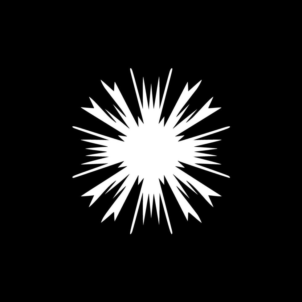 Explosion - Black and White Isolated Icon - illustration vector