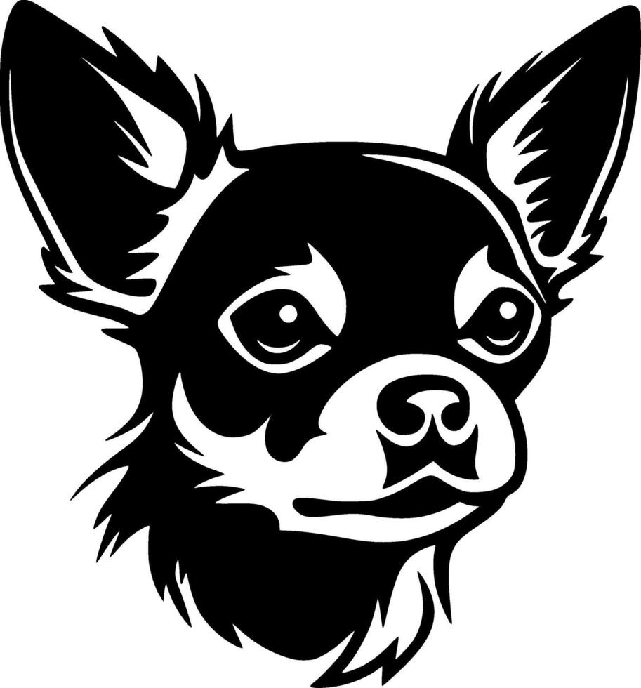 Chihuahua, Black and White illustration vector