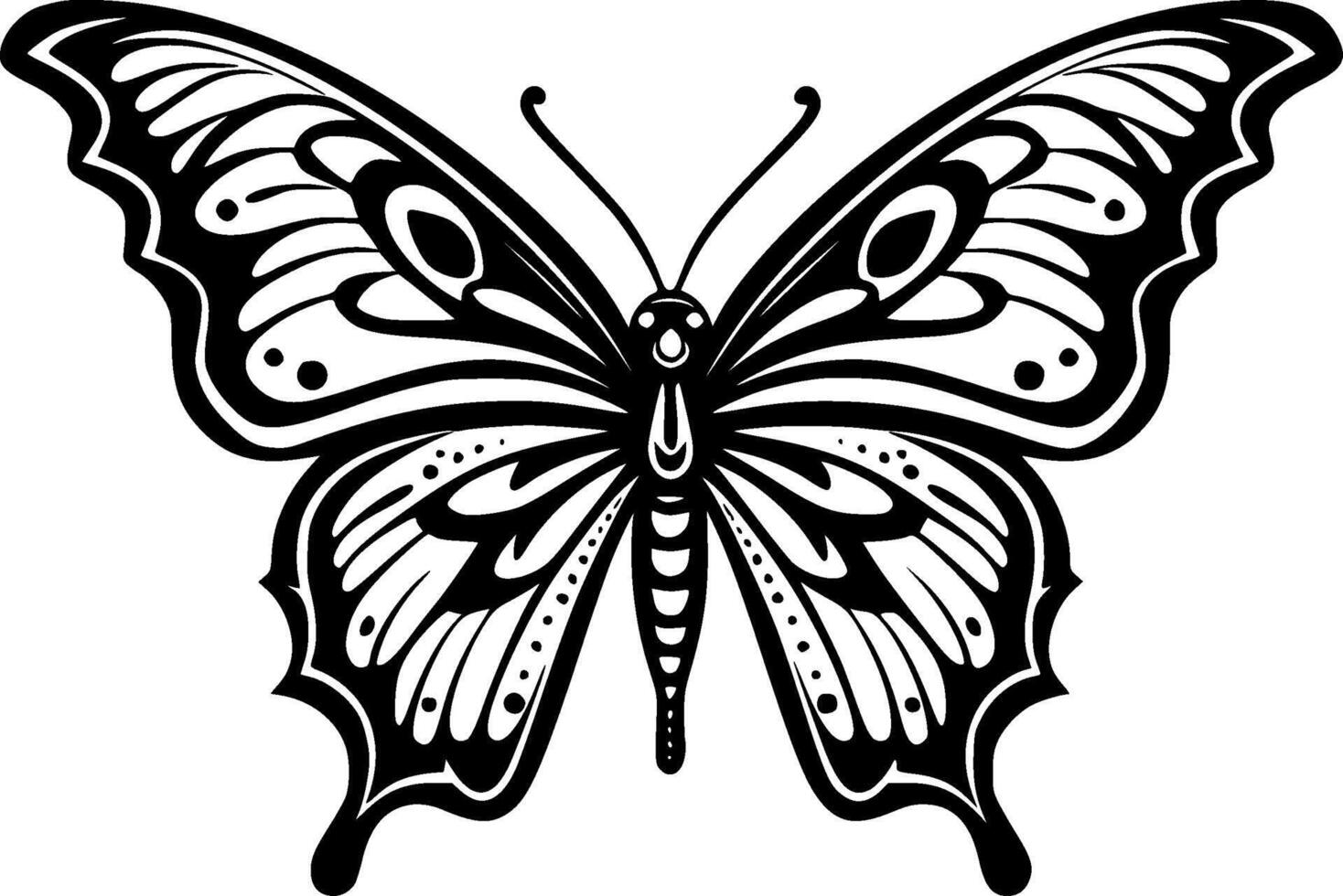 mariposa - minimalista y plano logo - ilustración vector