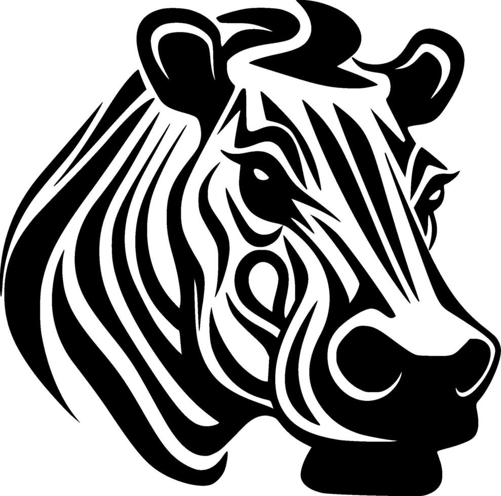 hipopótamo - minimalista y plano logo - ilustración vector