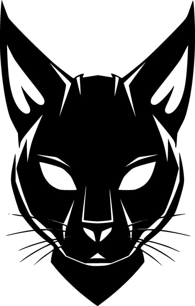 Siamese - Black and White Isolated Icon - illustration vector