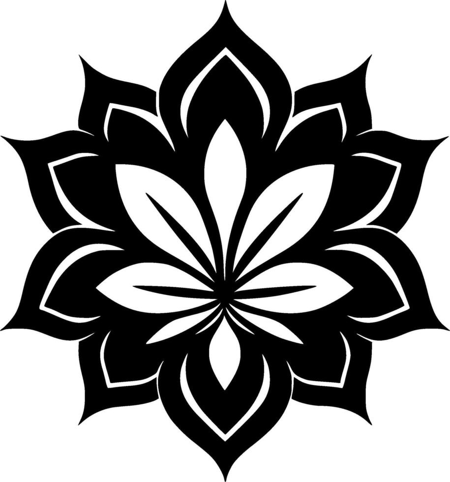 Mandala, Minimalist and Simple Silhouette - illustration vector
