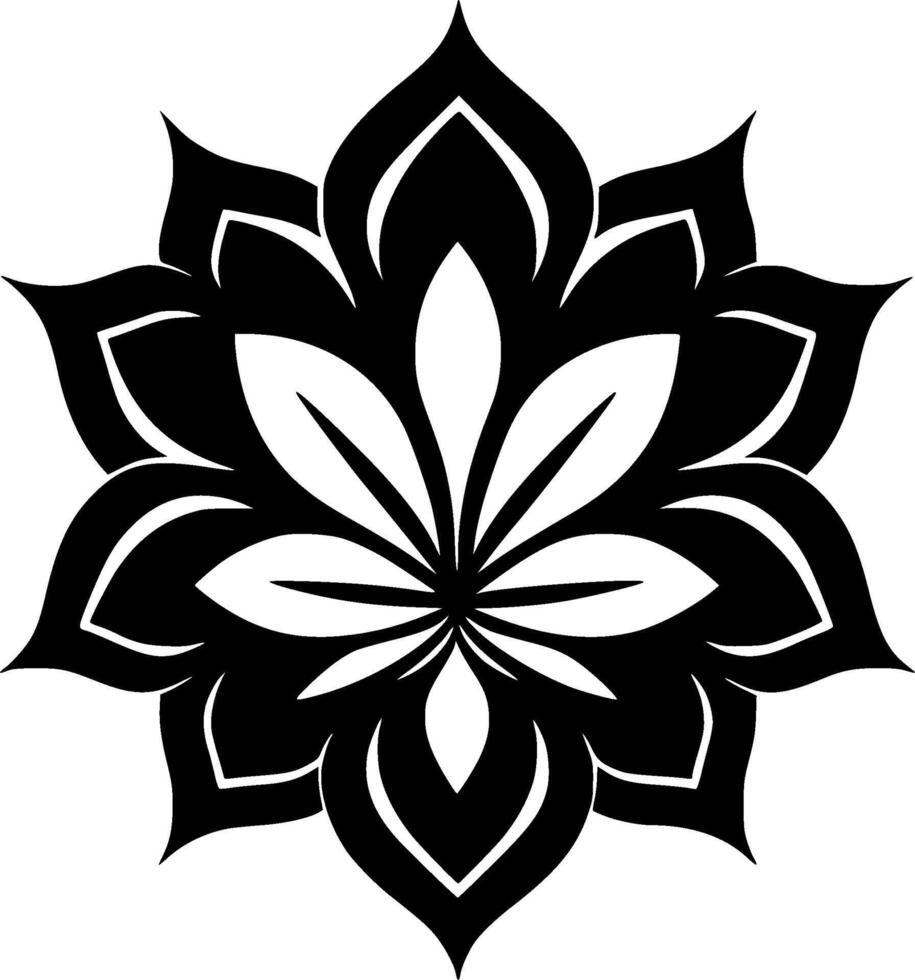 Mandala, Minimalist and Simple Silhouette - illustration vector