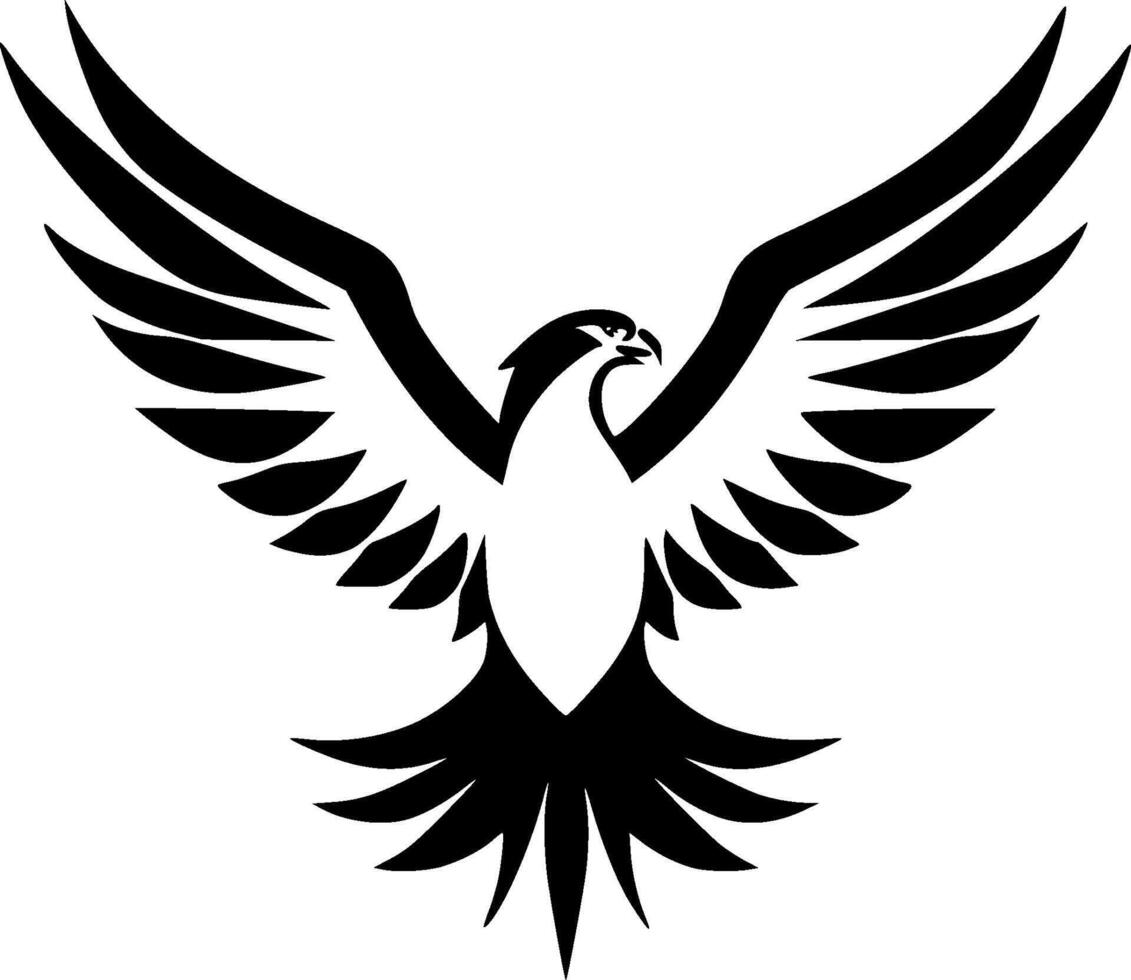 águila, negro y blanco ilustración vector