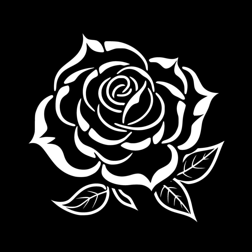 Rose - Minimalist and Flat Logo - illustration vector