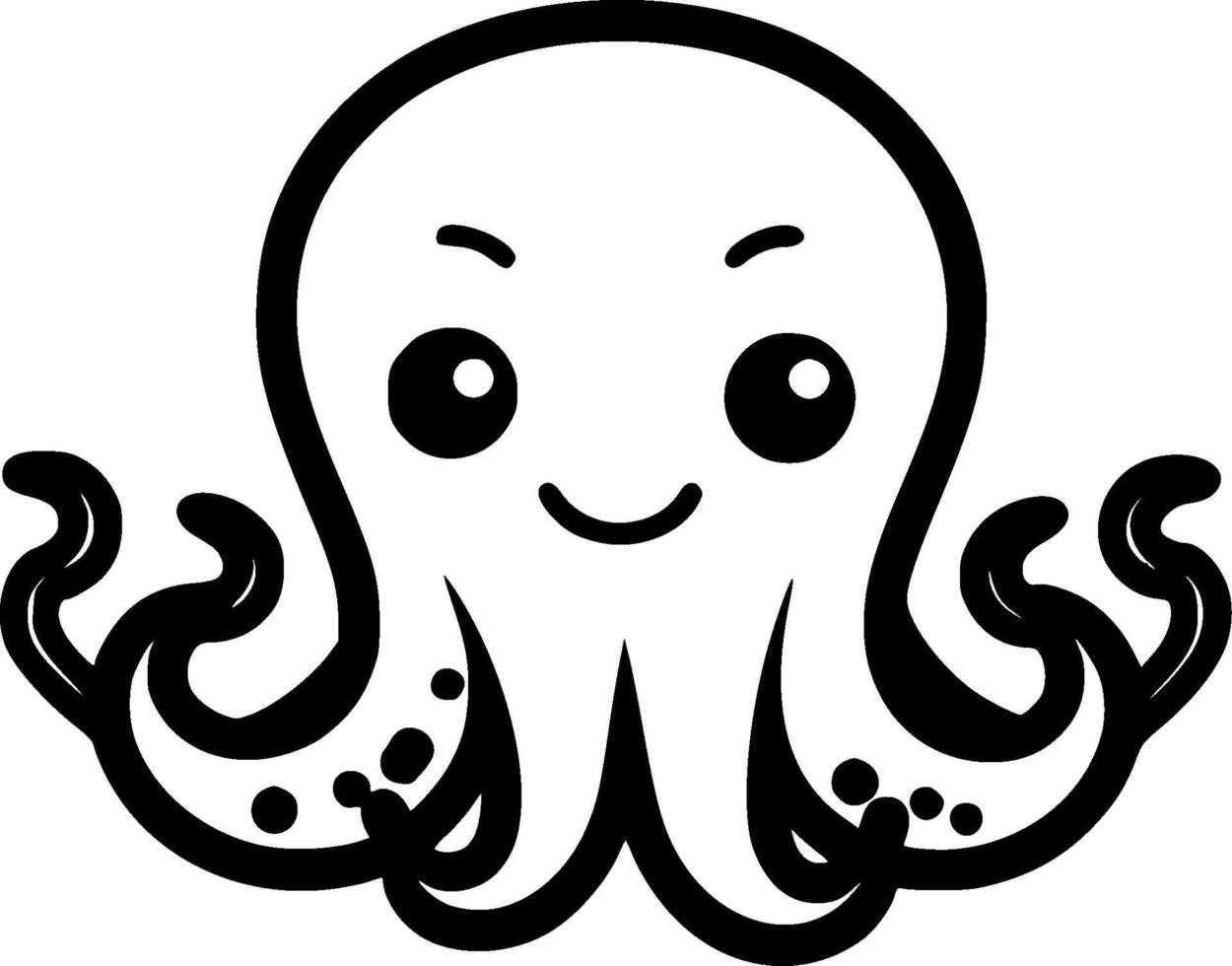 Octopus - Minimalist and Flat Logo - illustration vector