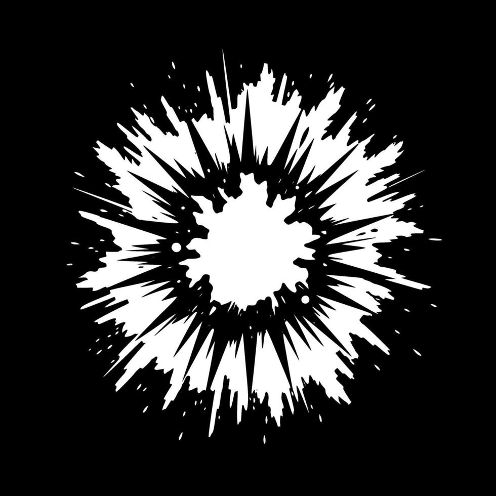 Explosion, Minimalist and Simple Silhouette - illustration vector