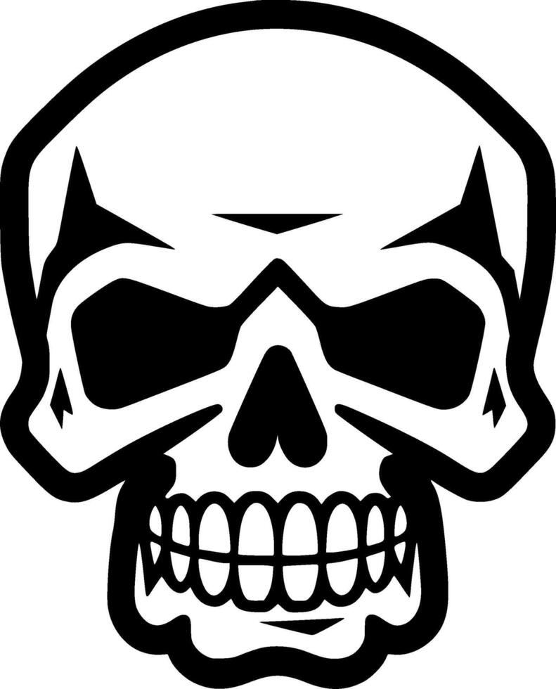 Skull - Minimalist and Flat Logo - illustration vector