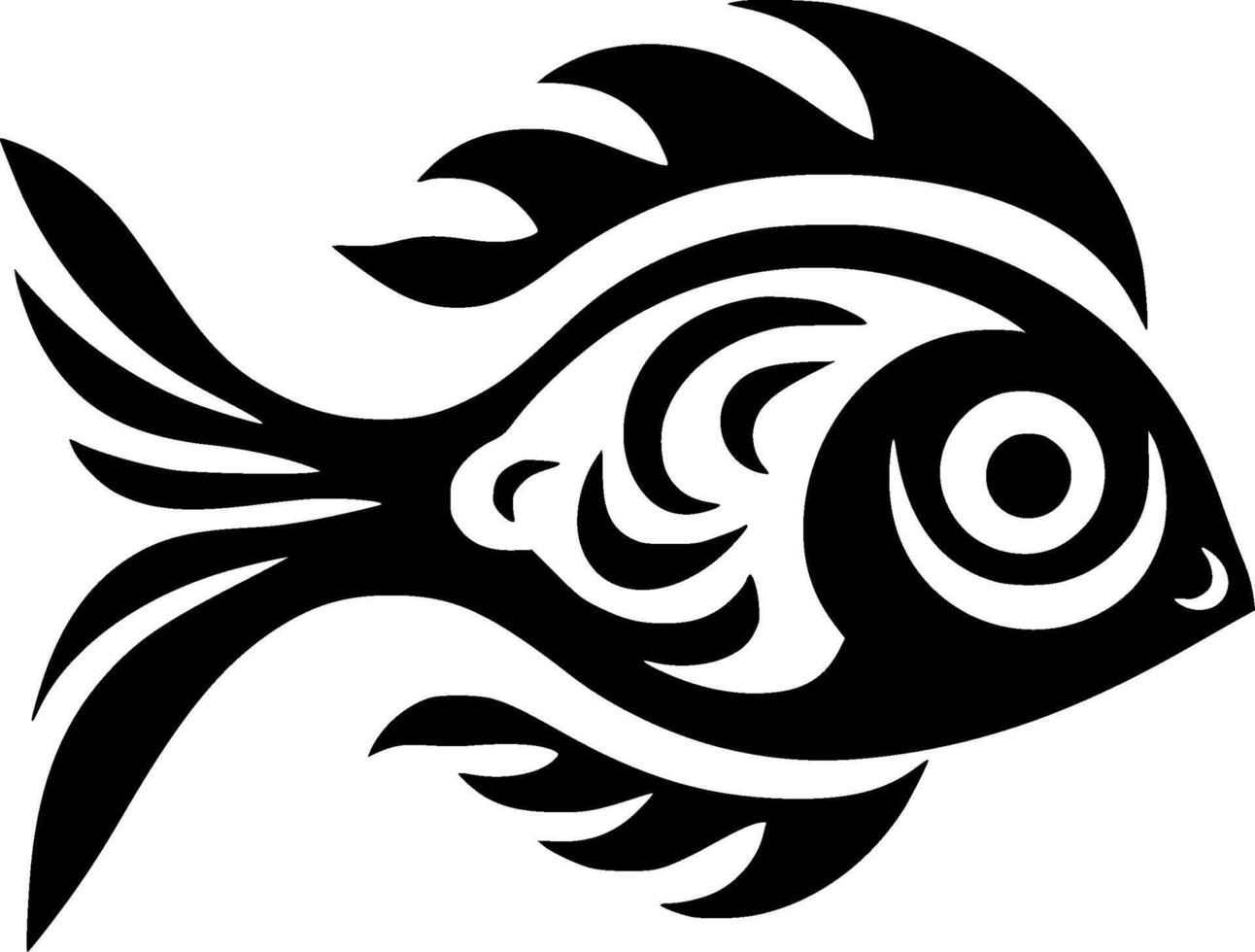 Fish, Minimalist and Simple Silhouette - illustration vector