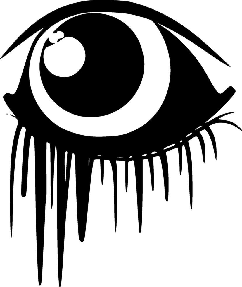 Eyes, Black and White illustration vector