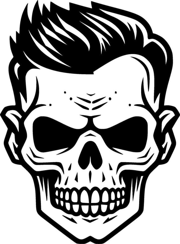 Skull, Minimalist and Simple Silhouette - illustration vector