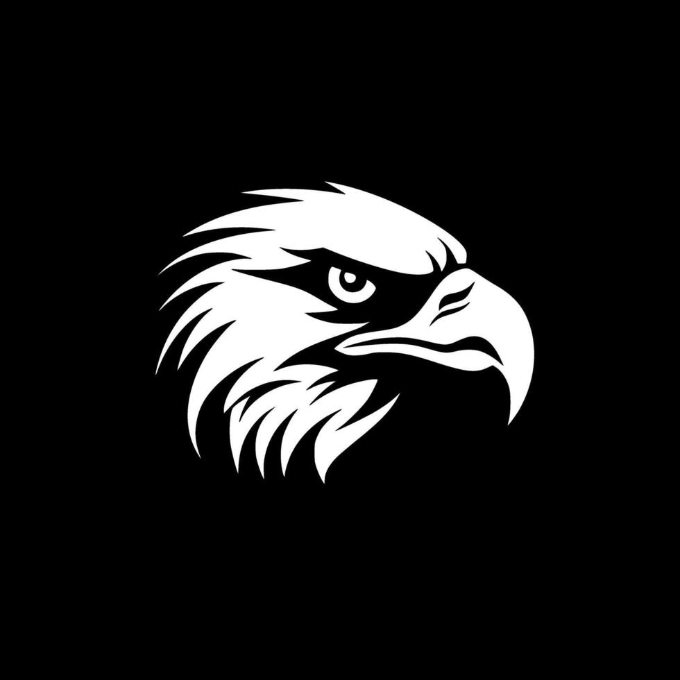 Eagle - Black and White Isolated Icon - illustration vector