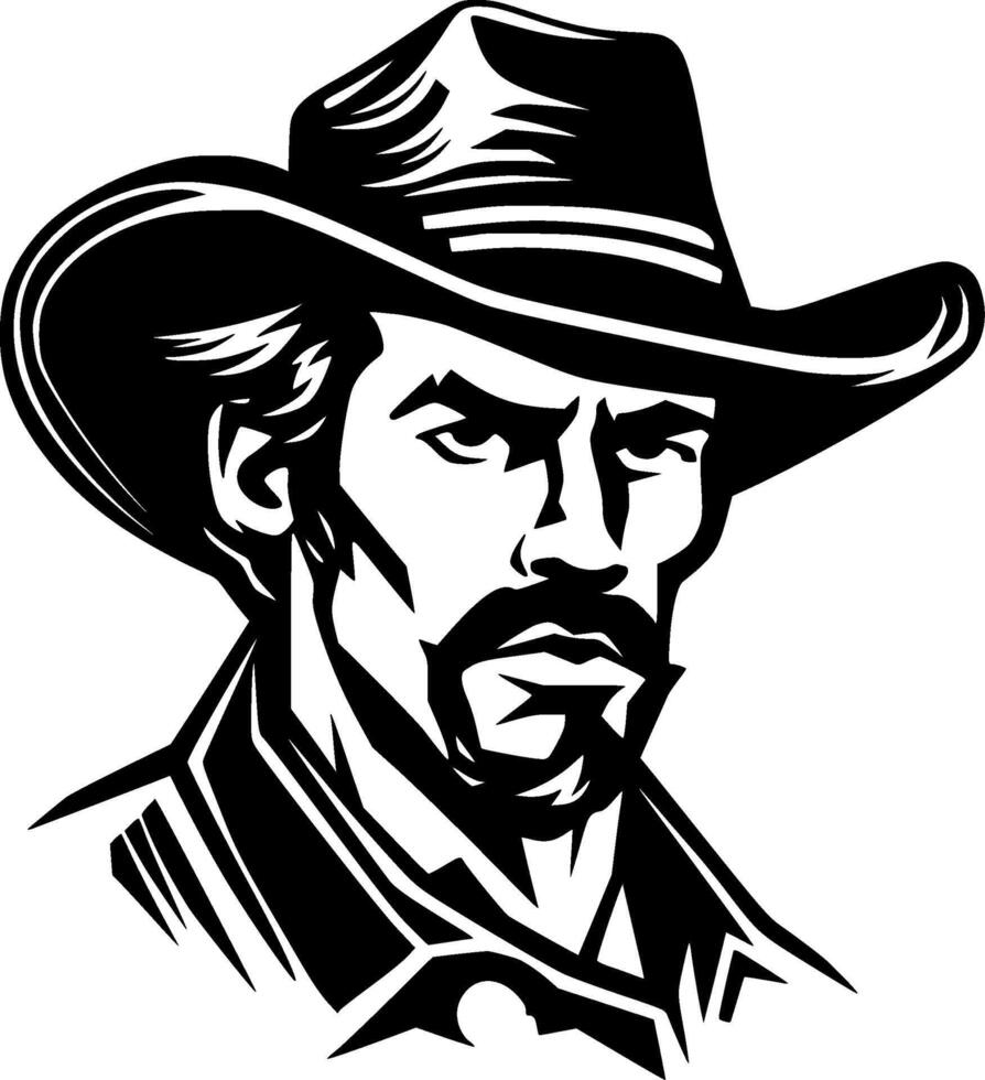 Western, Minimalist and Simple Silhouette - illustration vector