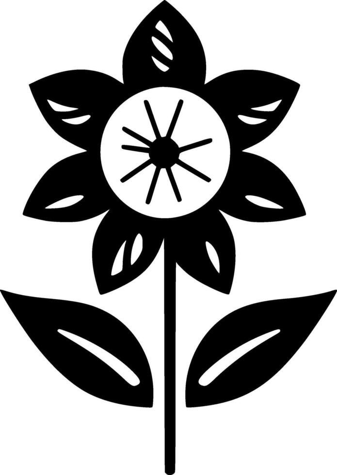 Flower, Black and White illustration vector