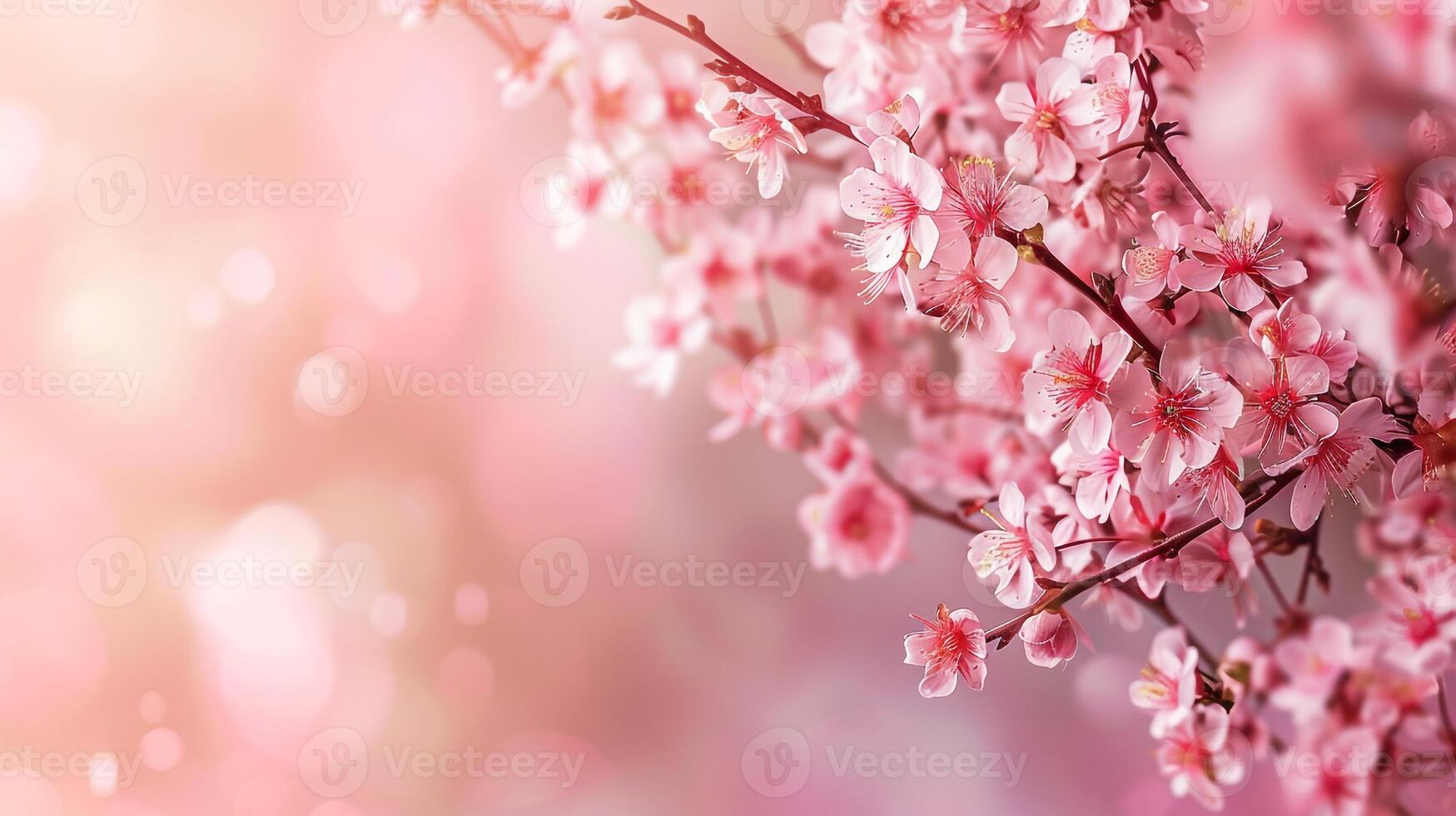 de la madre día antecedentes con Copiar espacio. japonés sakura floreciente. Derecha lado composición foto