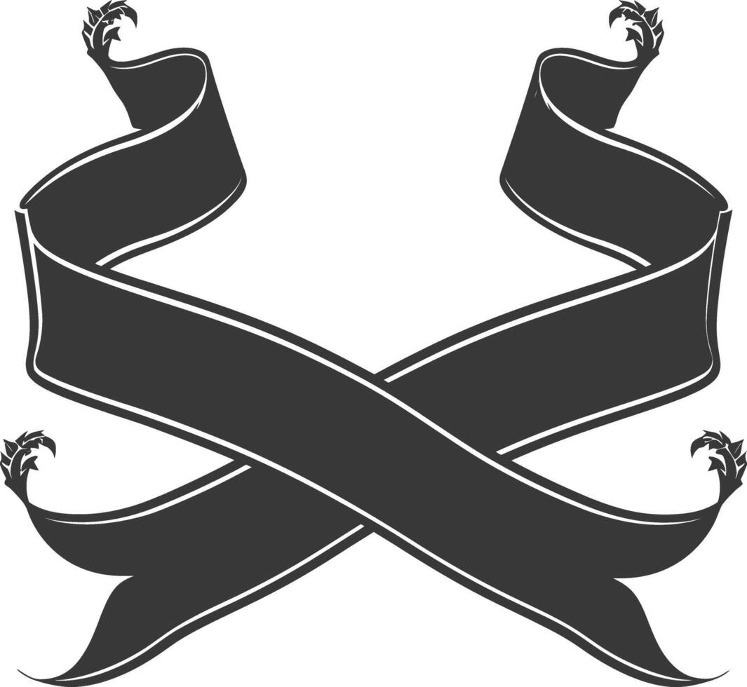 black ribbon a symbol of remembrance or mourning vector