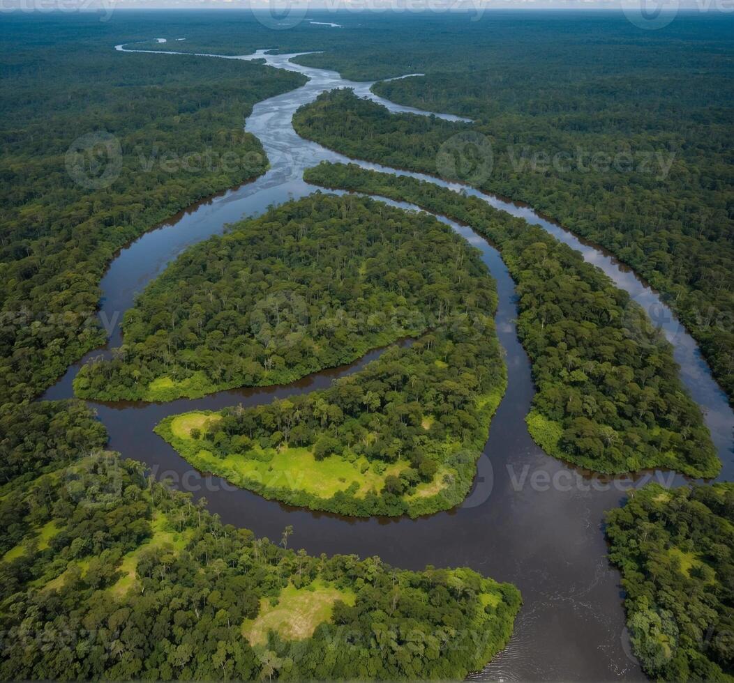 view of the coast of the river photo