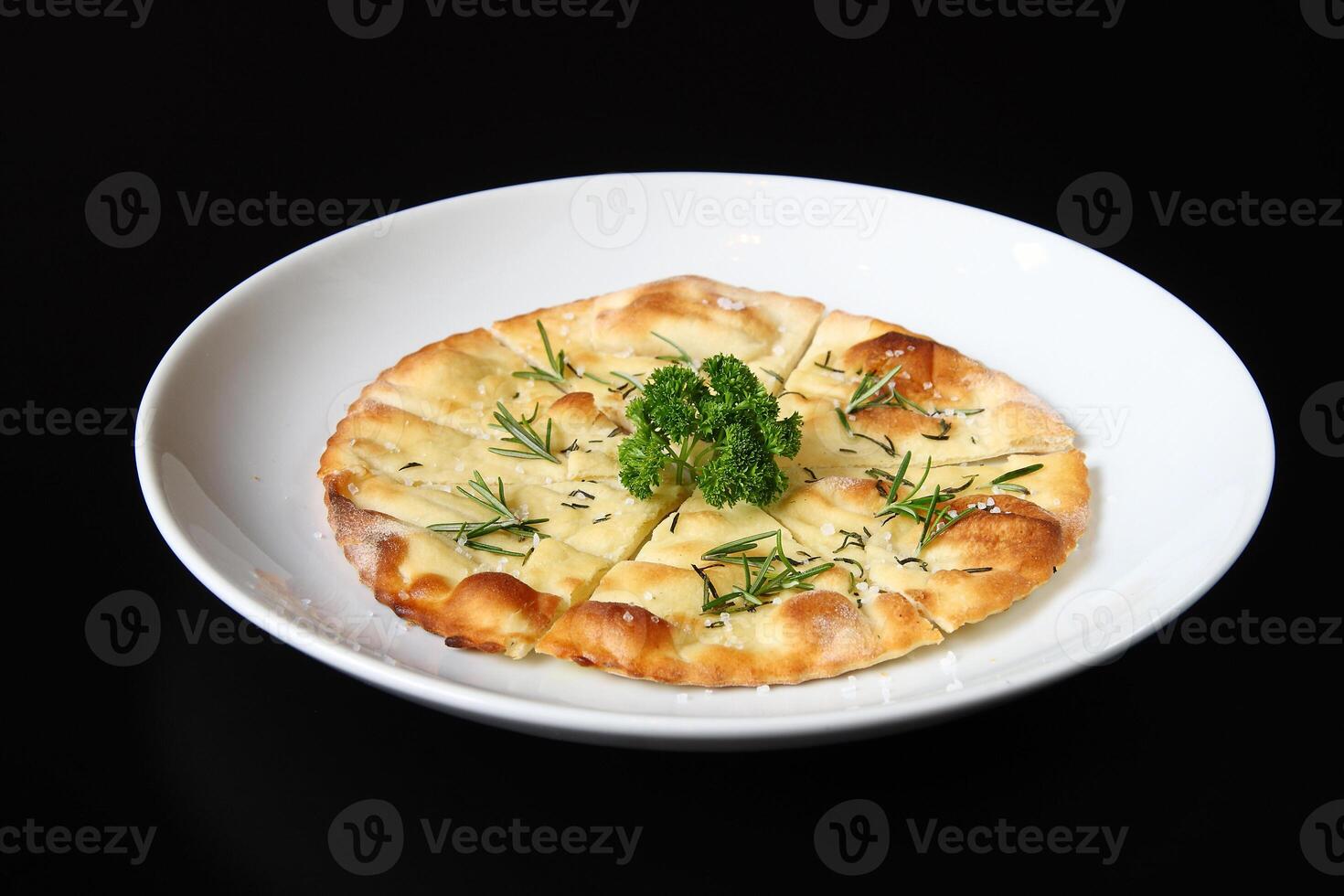 focaccia, classic Italian dish photo