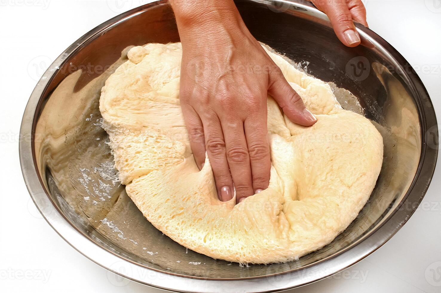 production of stuffed artisan breads made at home step by step photo