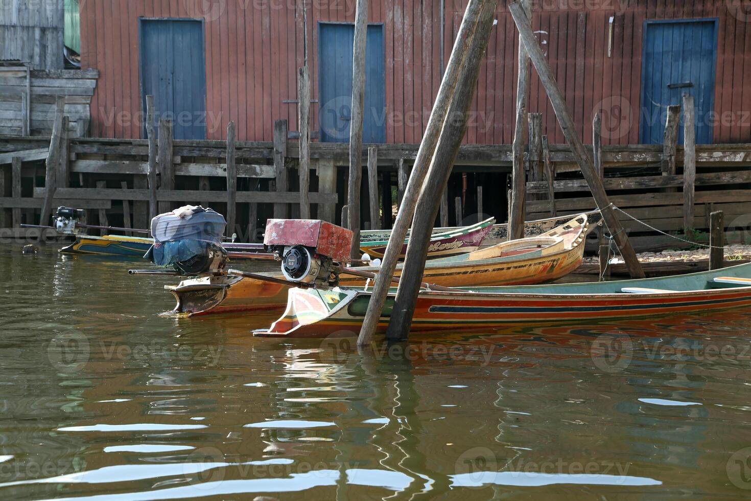 boat on the Guama river in Mocajuba in Belem do Para, Brazil photo
