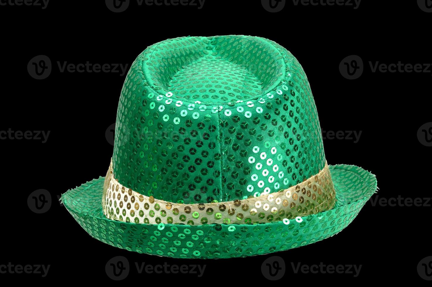 bright green party and carnival hat on white background photo