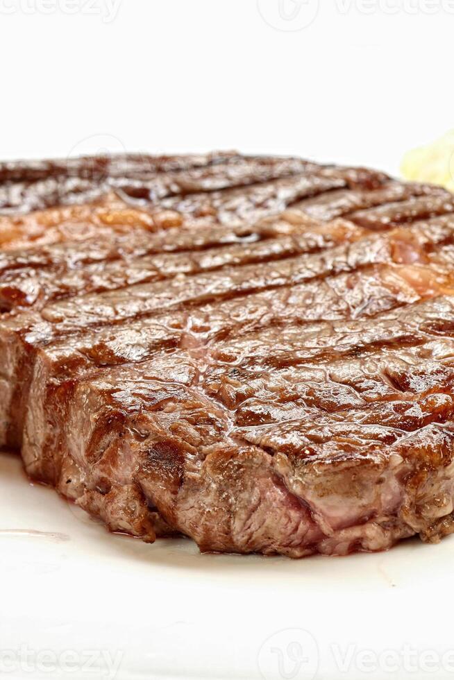 Kobe beef, famous cut of meat, because it is very marbled, appreciated and expensive photo