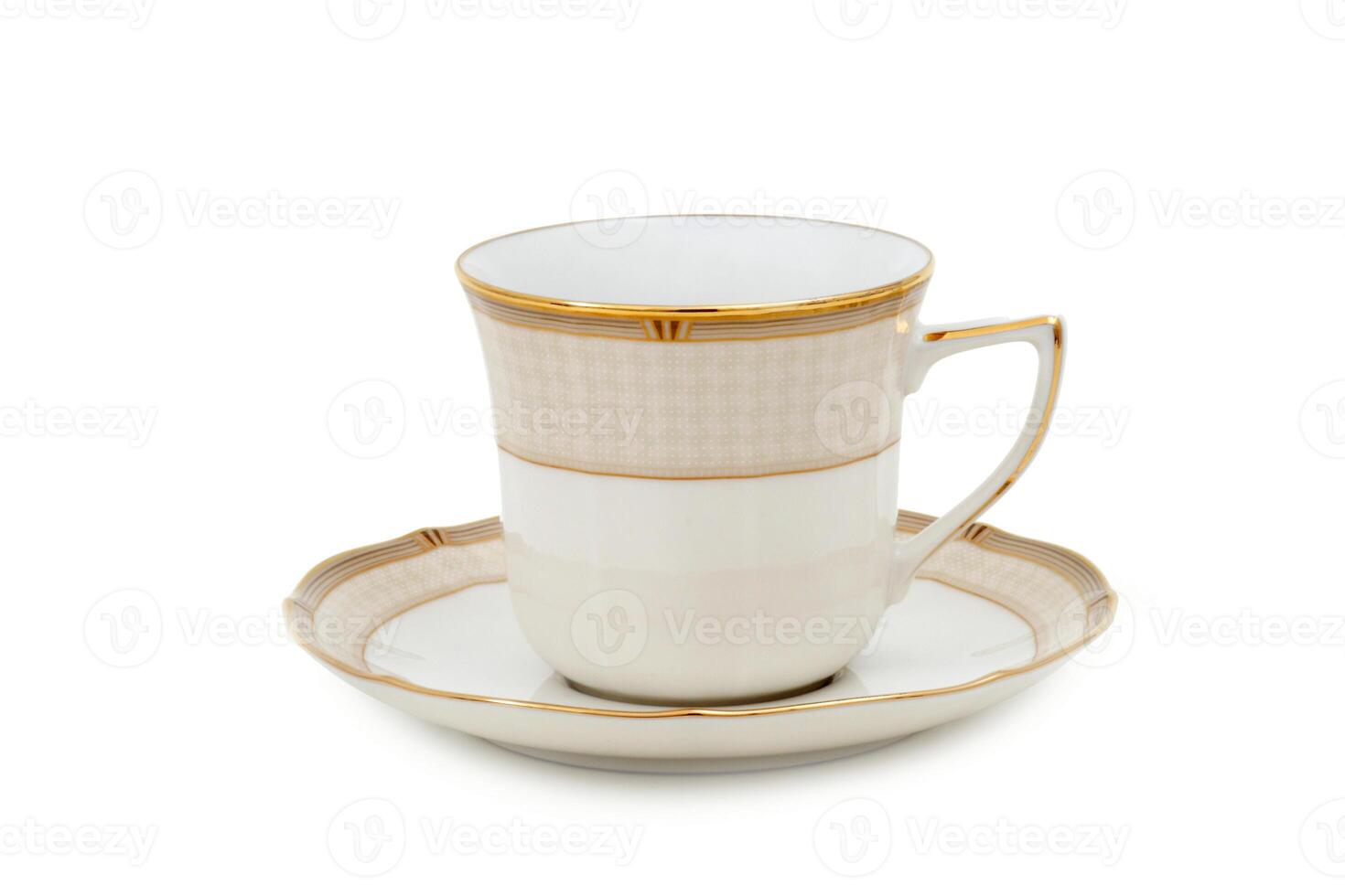 beautiful cup for coffee on white background photo