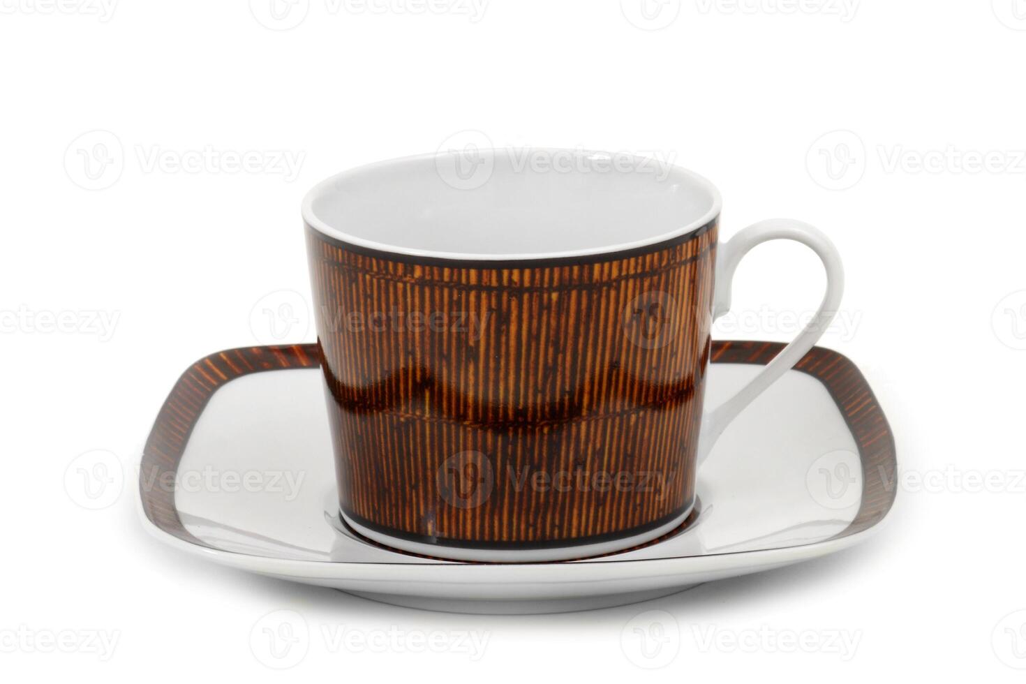 beautiful cup for coffee on white background photo