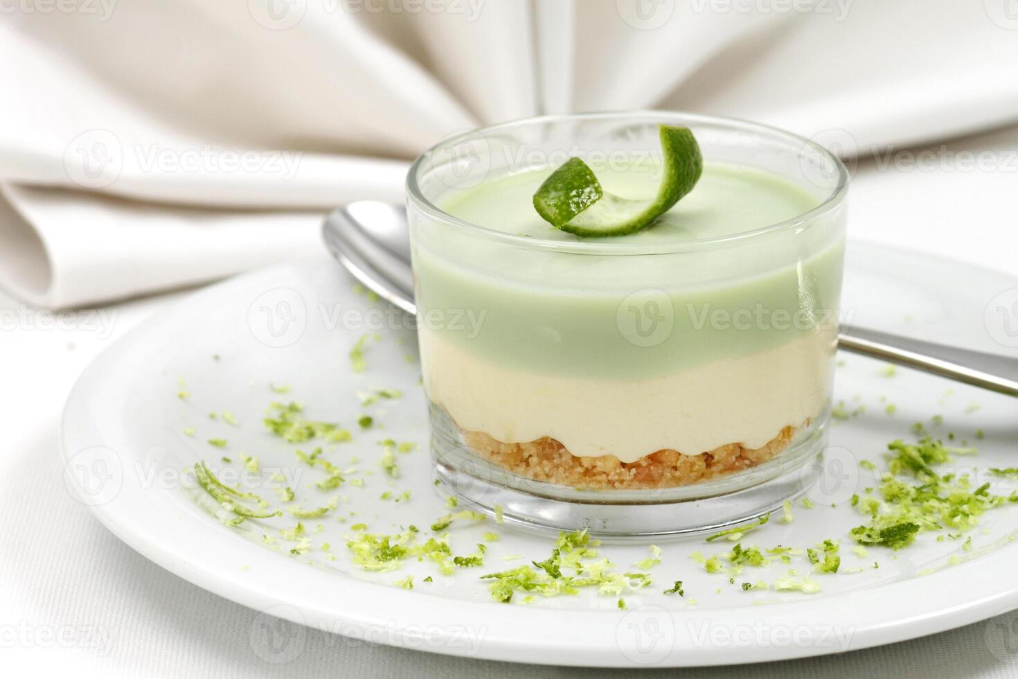 lemon tart in glass bowl photo