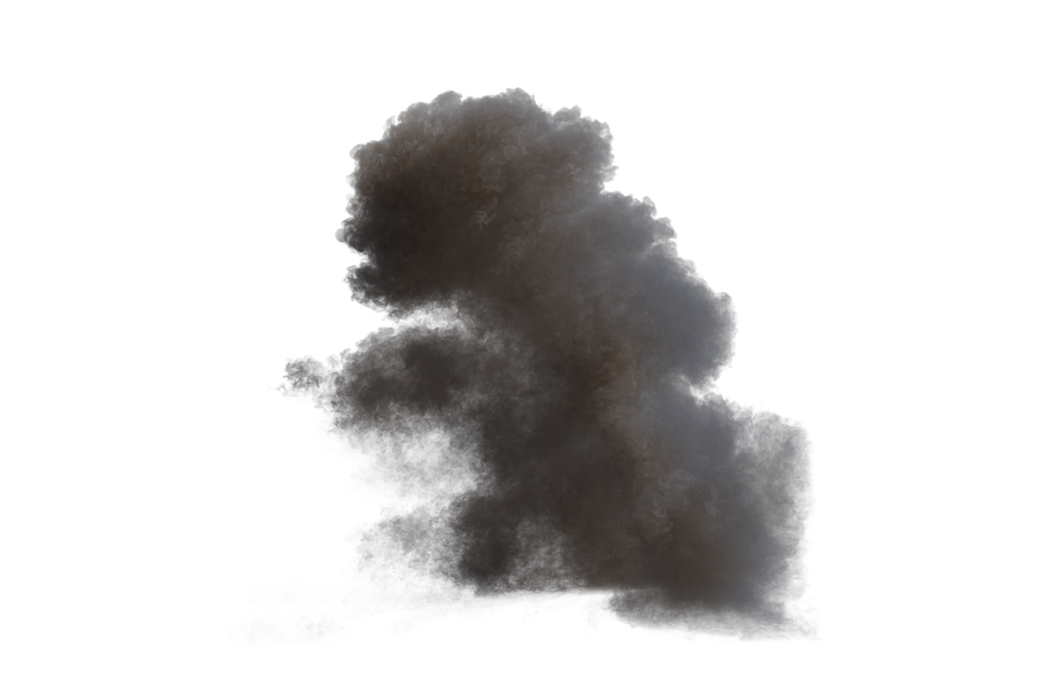 Battle ship muzzle flash on transparent background png