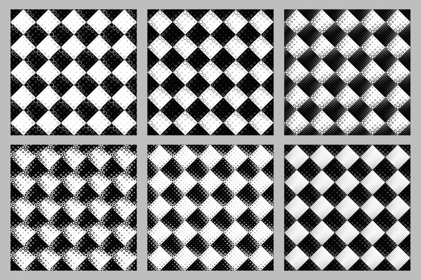 Geometrical abstract ring pattern background design set vector